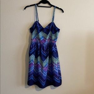Purple/blue dress w/ pockets